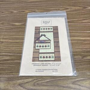 Ornament Card Holder & Runner Paper Foundation Pattern by MH Designs MH009